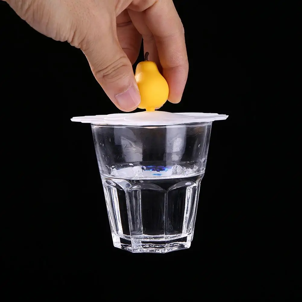 

Silicone Cup Cover Transparent Cherry Heat-resistant Dust Leakproof Reusable Lid Necessary Household Kitchen Drinking Supplies