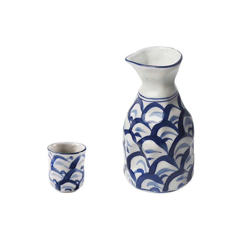 

Japanese style hand-painted liquor cup household ceramic creative wine bottle sake warm white wine pot clear wine set barware