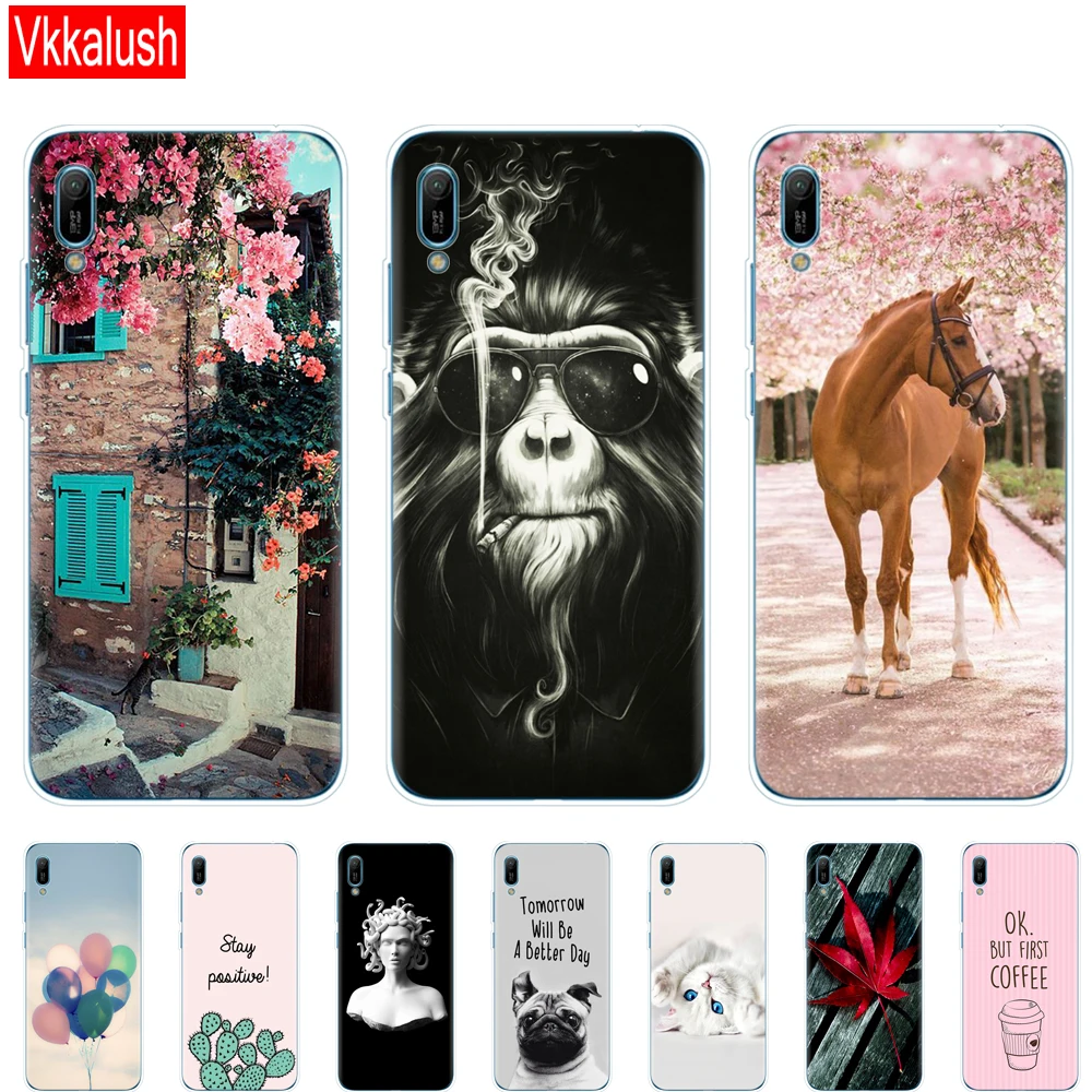 Чехол для Huawei Y6 2019 силиконовый чехол из ТПУ мягкий телефона дюймов искусственная