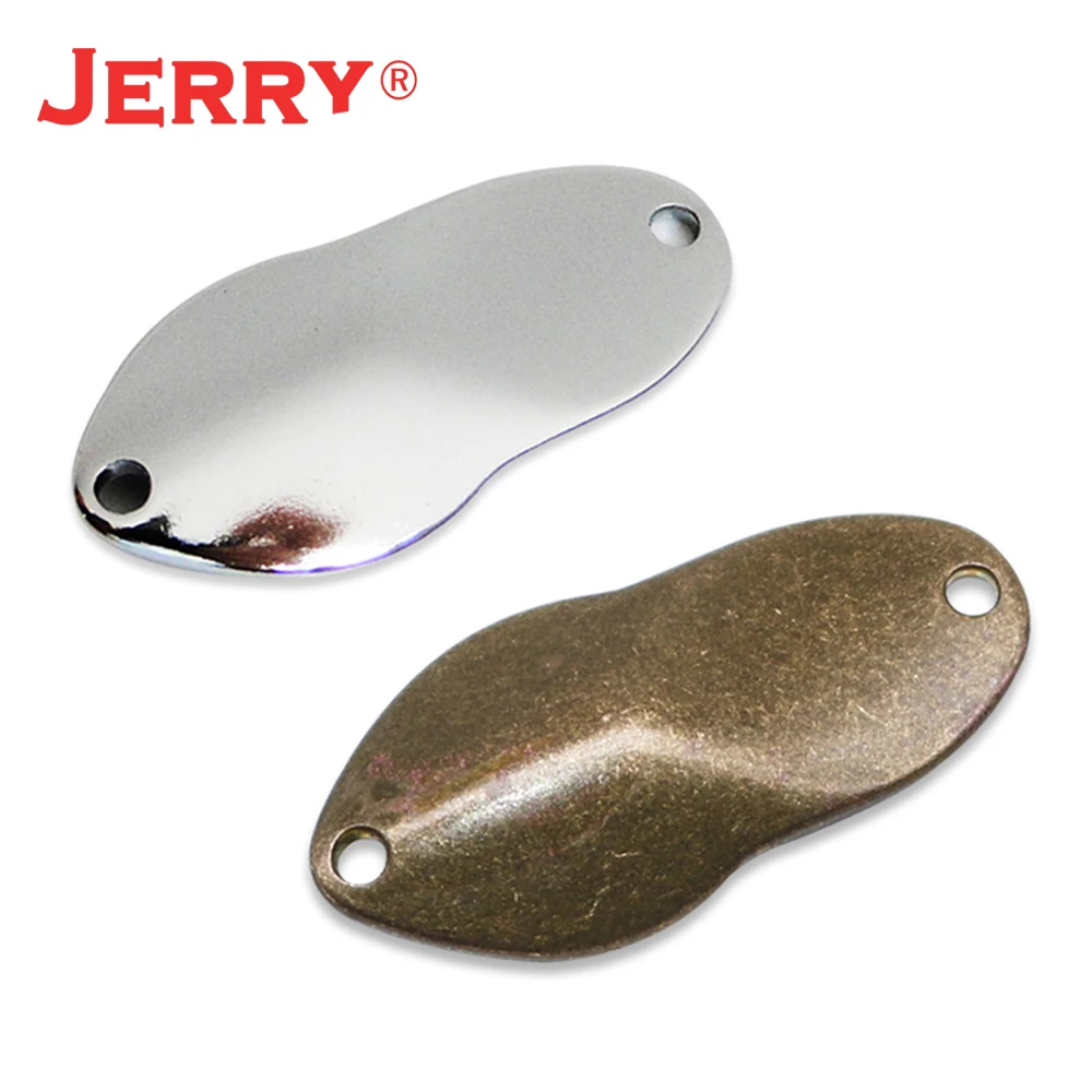 Jerry 50 шт., 1,5 г, 2 г, 3 г, латунная Неокрашенная металлическая приманка, рыболовные приманки, микрозона, ложки для форели, ультралегкие безделушки