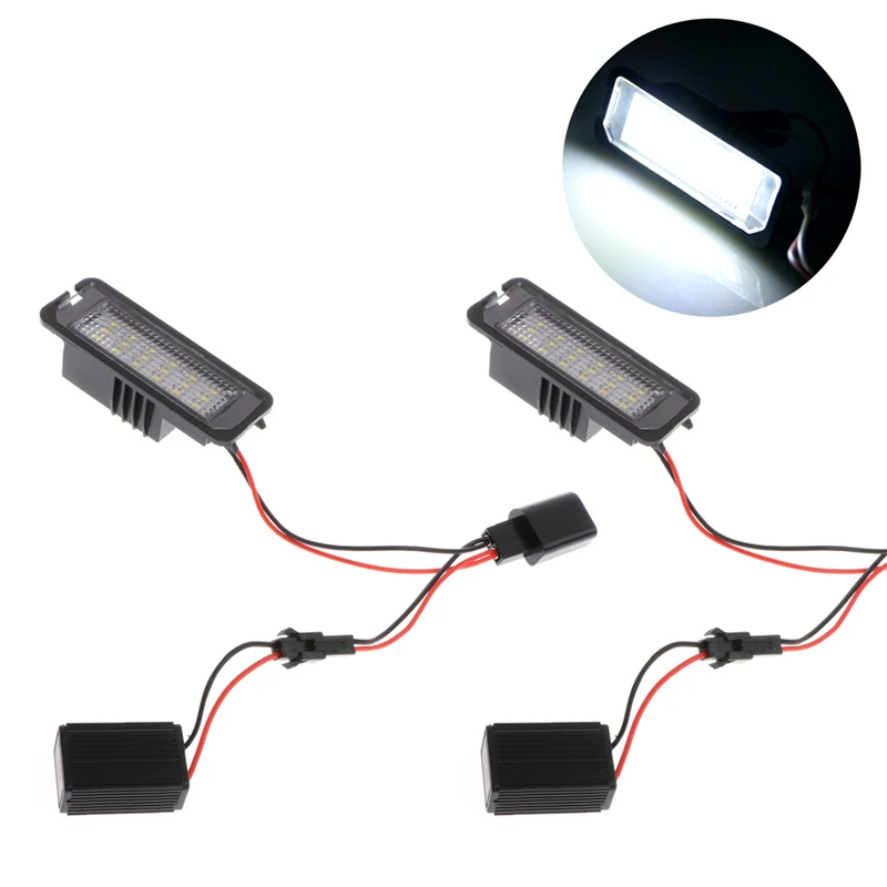 

FOR MK4 MK5 MK6 PASSAT B6 EOS LED NUMBER LICENSE PLATE LIGHT ERROR FREE
