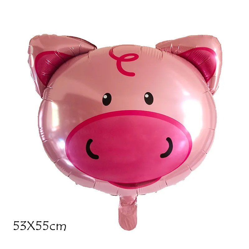 pig 1pcs 20 шт латексные шары с животными на день рождения Тигр Зебра собака сафари вечерние воздушные шары для праздника декор для вечеринки в честь Дня рождения Дети День рождения Globos - Цвет: pig 1pcs