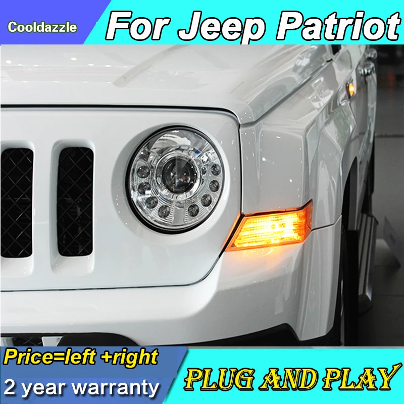 Передняя светодиодная фара в сборе для JEEP Patriot 2011 2014 года|Фара авто сборе| |