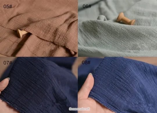 Однотонная льняная ткань тонкая бамбуковая текстура однотонная для весны и лета