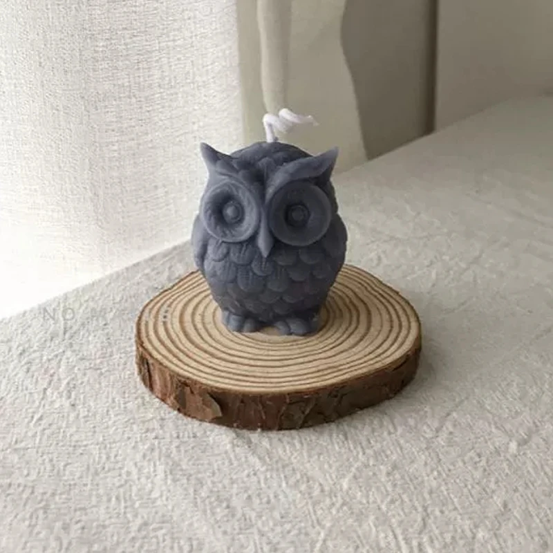 3D Свеча в форме Совы формы DIY силиконовые для свечей мыло украшения торта