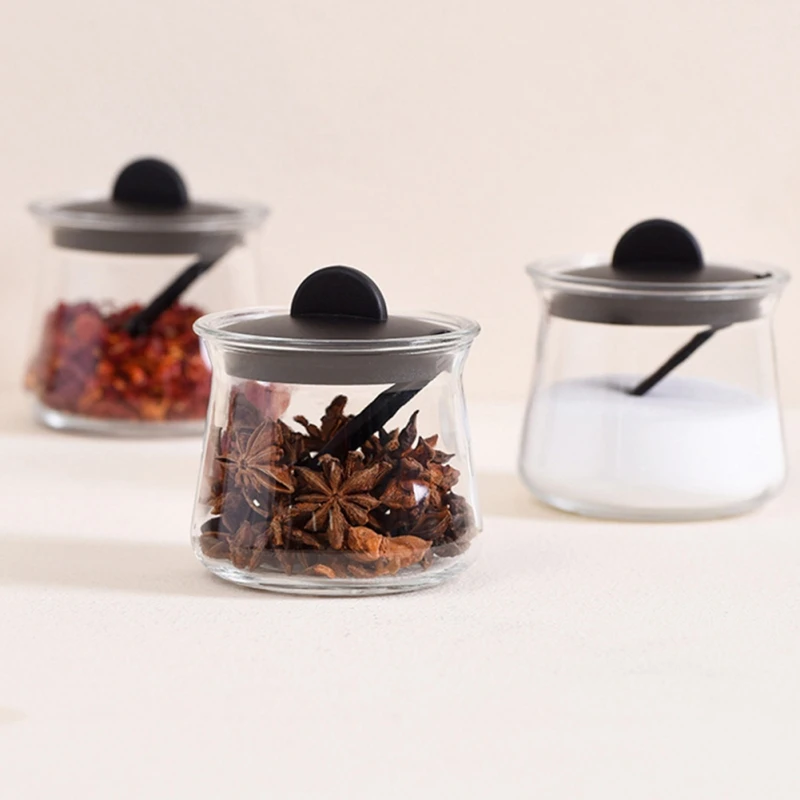 

100% Brand New Home Tools 100% brand new and high Boxes Spices Seasoning Jar Transparent Sugar Salt Bottle Kitchen Accessories