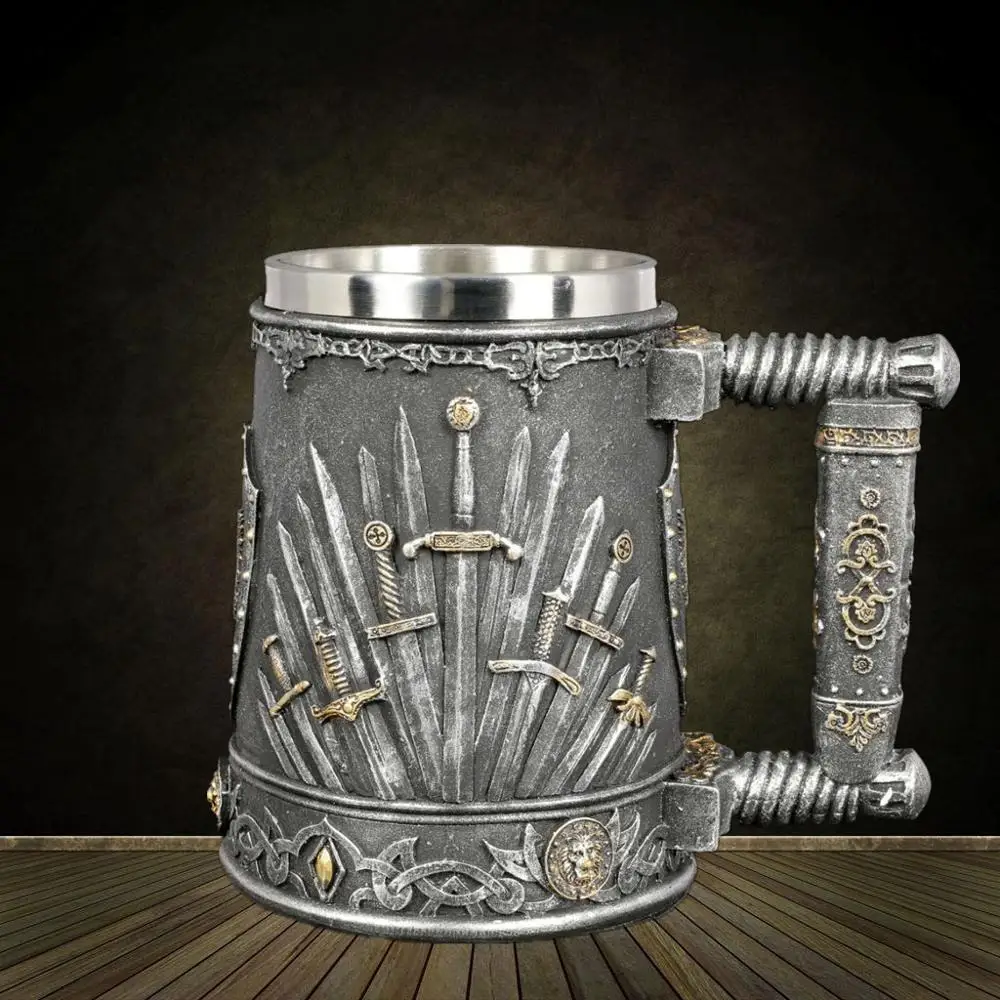 3D кружки для пива в стиле ретро кружка из нержавеющей стали креативные кофейные