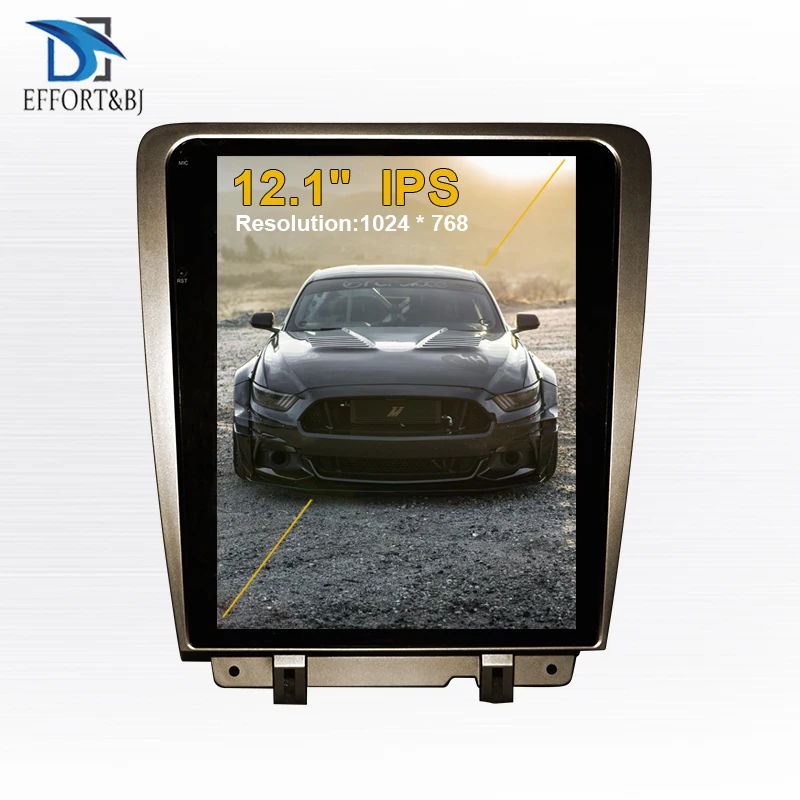 Вертикальный автомобильный радиоплеер в стиле Tesla Android 9 0 для Ford Mustang 2009 2015