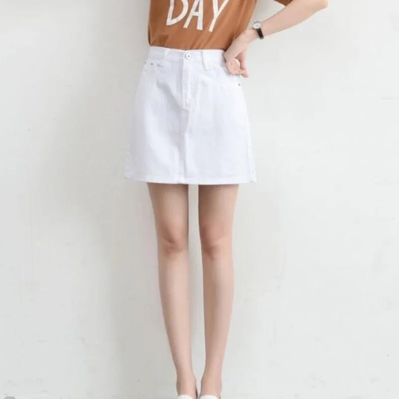 #1405 микро мини джинсовая юбка женская сексуальная трапециевидная черная белая