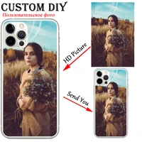 personalized custom phone case for iphone 13 6s 7 8 11 12 mini plus pro max x xs xr se cover customized picture name photo