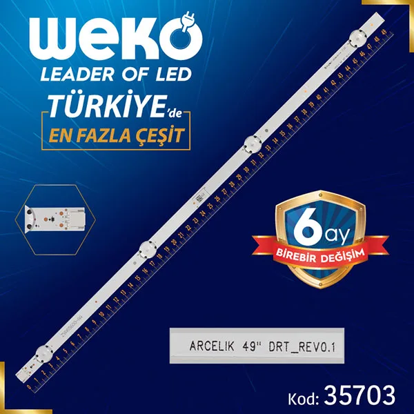 ARCELIK 49 DRT _ REV0.1 ZVA65600 AA 6 см 4 светодиодный (WK 1178)|Электротовары| |