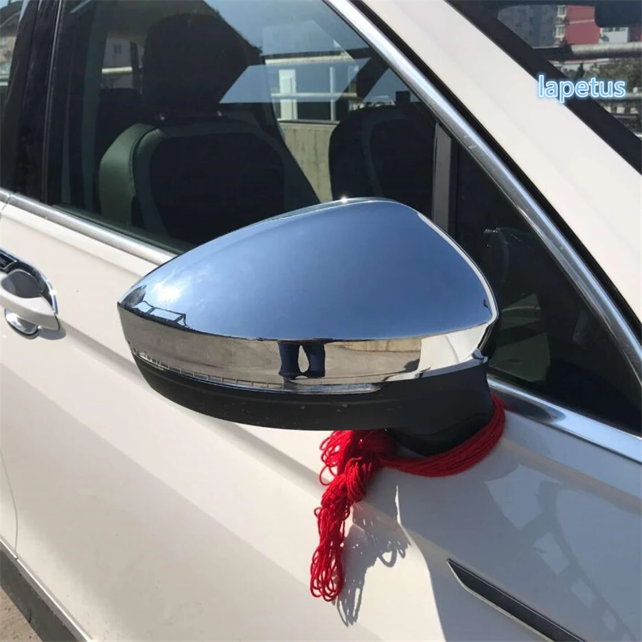 

Lapetus Door Rearview Mirror Cover Trim Exterior Refit Kit Fit For Volkswagen VW Tiguan 2016 - 2020 ABS Chrome / Carbon Fiber