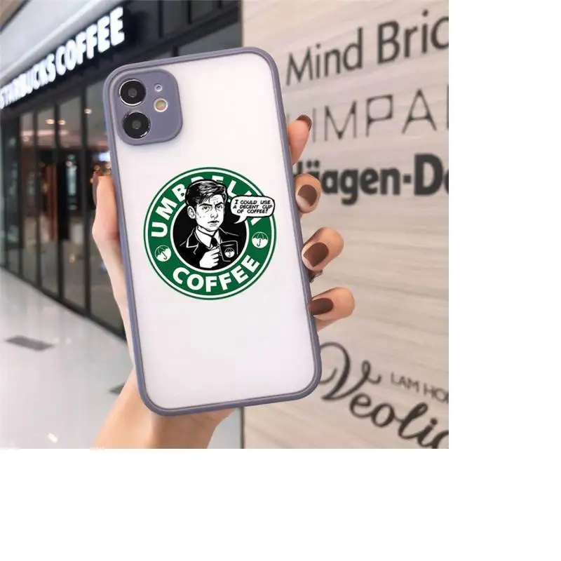 

Umbrella Academy Phone Case For iPhone 12 11 Mini Pro XR XS Max 7 8 Plus X Matte transparent Gray Back Cover