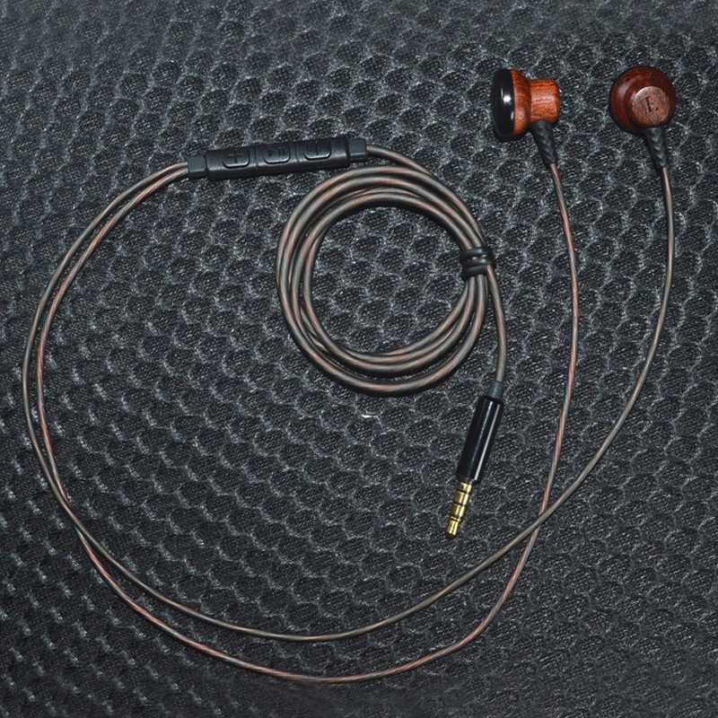 Роскошные деревянные проводной in-Ear стерео Hi-Fi наушники роскошные вкладыши