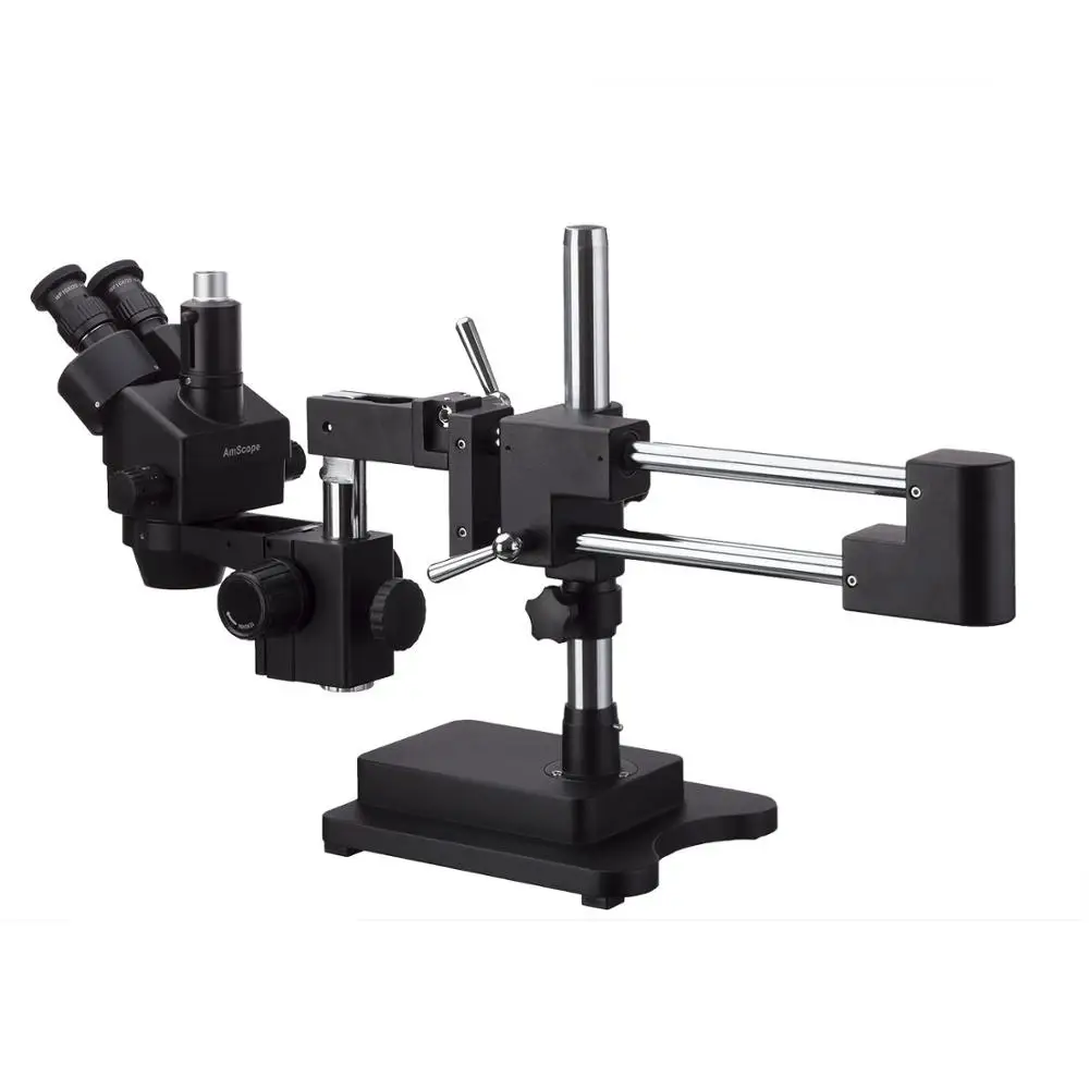 Микроскоп AmScope 7X-45X Тринокулярный стереомикроскоп с увеличением черной двойной