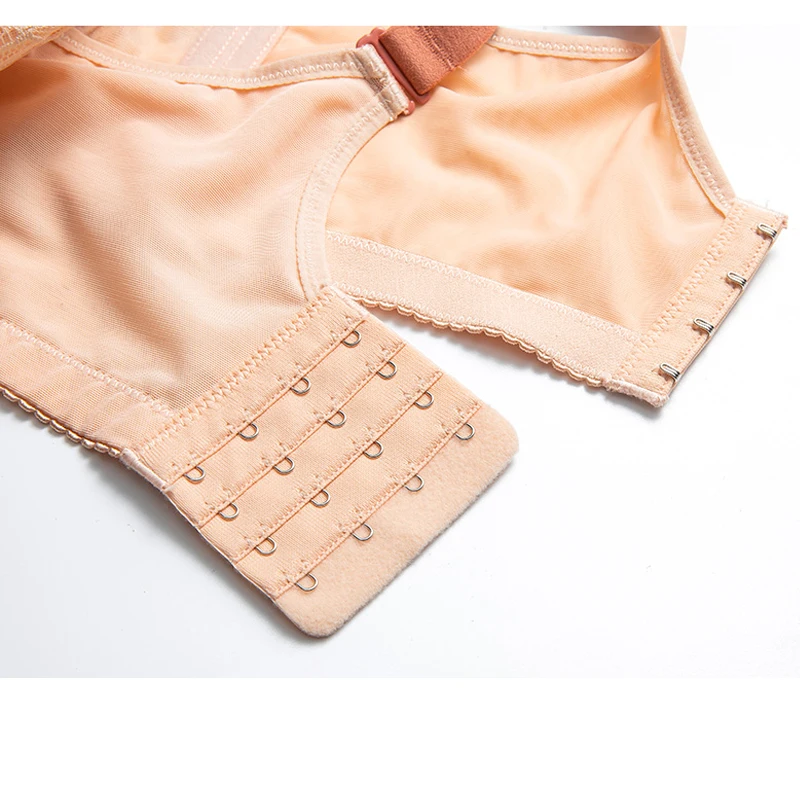 Women's Non Padded Underwire Full Coverage Sheer Lace Supportive Minimizer Bra 34 36 38 40 42 44 46 B C D E F G H I J