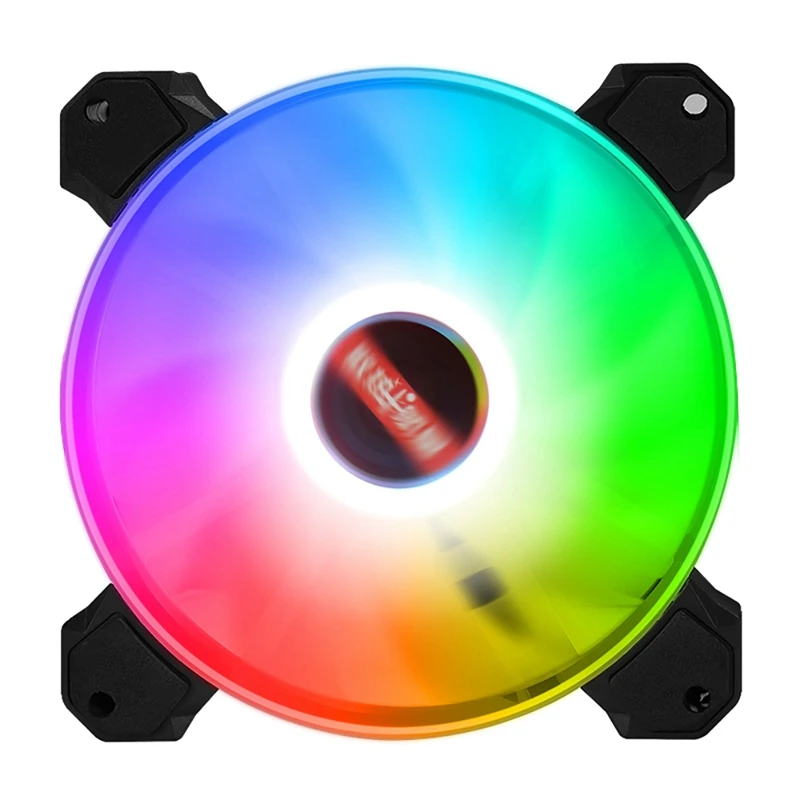 3 шт. RGB компьютерный чехол вентилятор 12 см тихий свет излучающий 3PIN + 4PIN