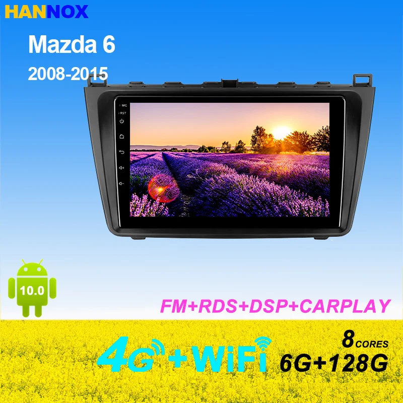HANNOX для Mazda 6 2007-2015 Rui Wing 2 GH Android11 автомобильный музыкальный радиоприемник