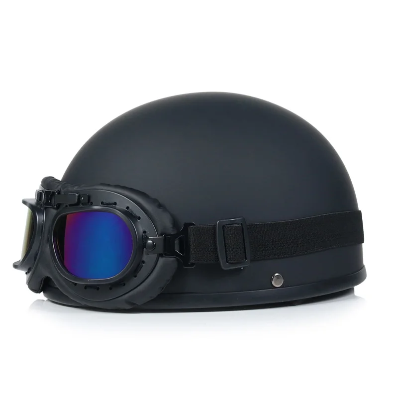 Мотоциклетный шлем Арбузного цвета ретро с полулицевой поверхностью винтажный в