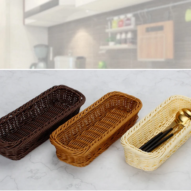 Корзина для хлеба из ротанга квадратная 2 шт. | Дом и сад