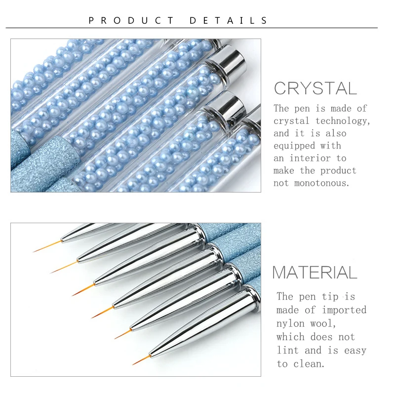 Aokitec Кисть для ногтей матовая жемчужная Ручка инструмент маникюра дизайн