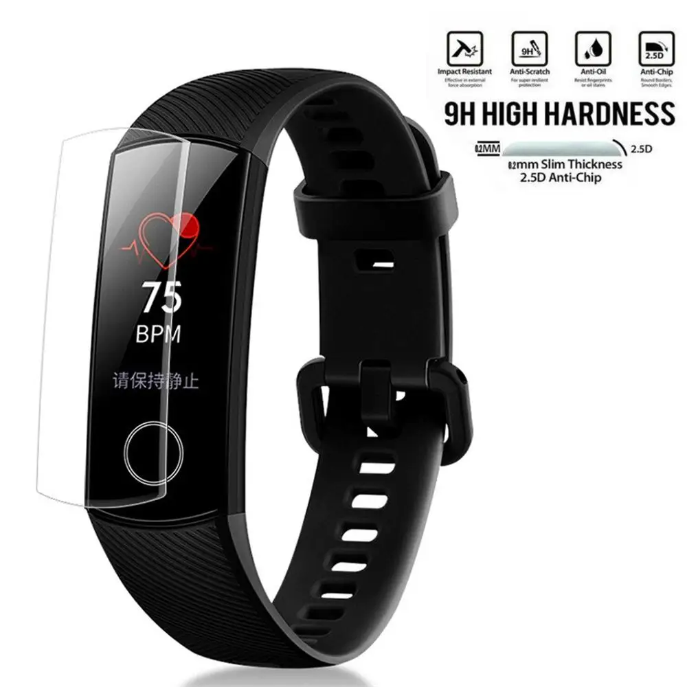 Защитная пленка 9D для смарт браслета Huawei Honor Band 4 5 Ультрапрозрачная тонкая мягкая