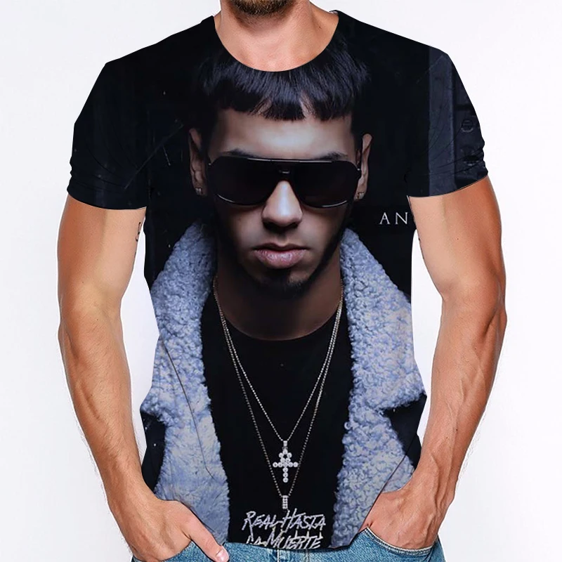 

Cool Anuel 3D Print Sport T-shirt Women Men Casual Harajuku Style Tees Fashion Summer Shirts 2020 New Designs Adults T-shirt