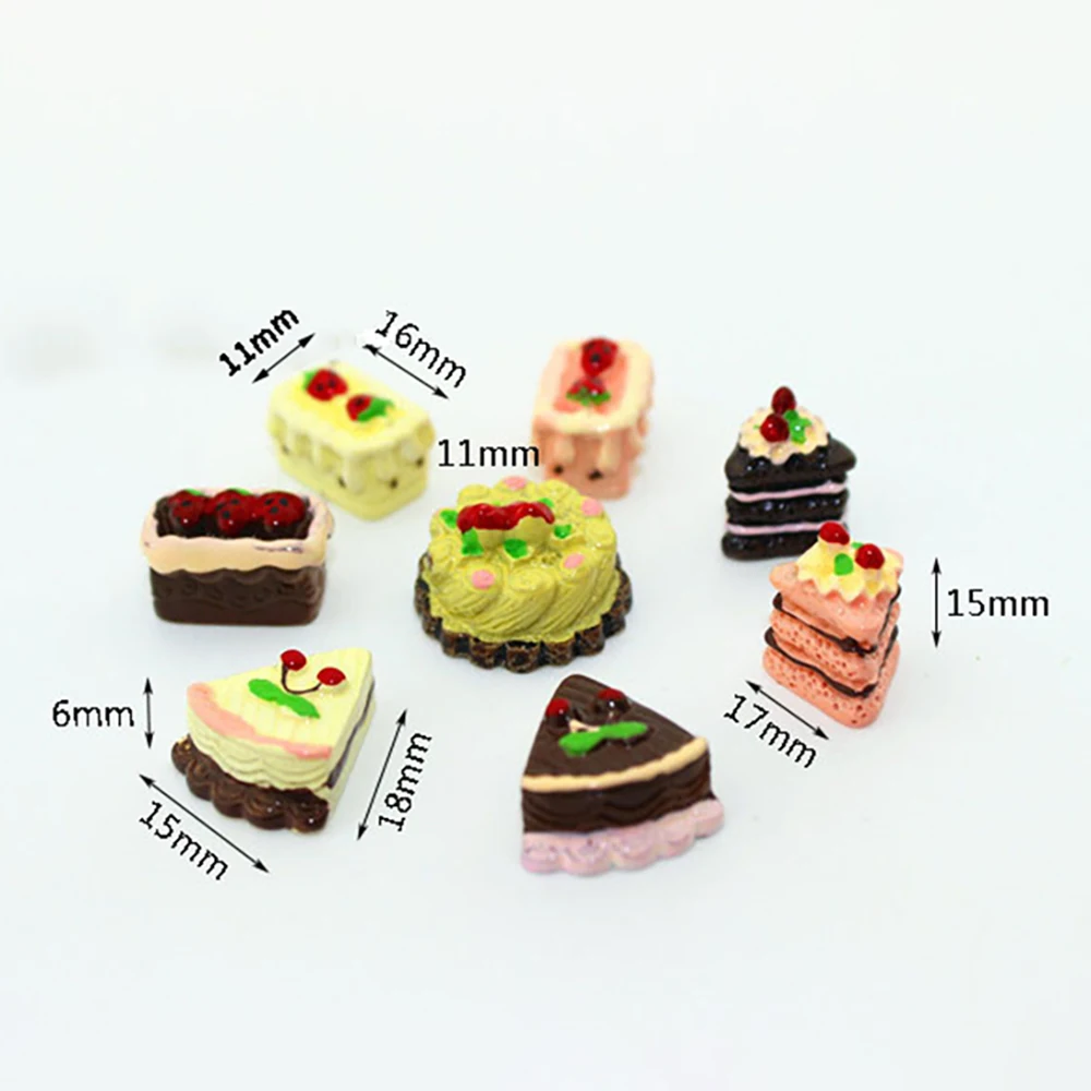 Миниатюрные аксессуары для кукольного домика из смолы имитация торта на день