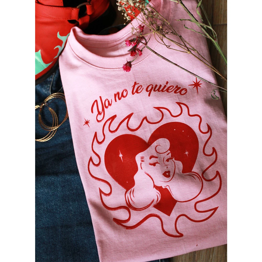 Футболка женская в винтажном стиле забавная хлопковая рубашка с принтом Я тебя