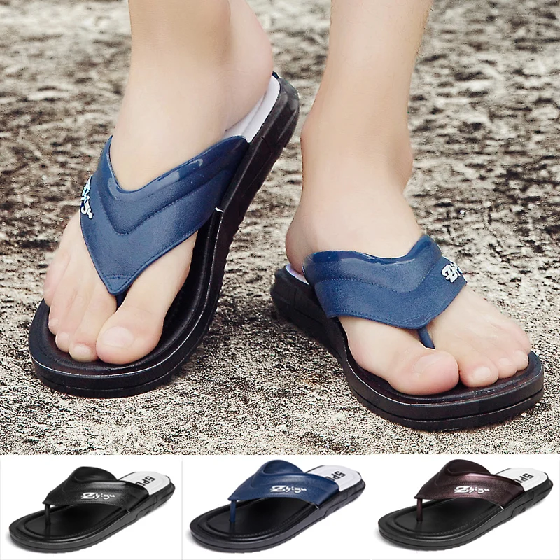 

Newbeads Men's Flip Flops Slippers Summer Beach Flat Casual Outdoor Home Indoor Slippers Light Fashion Anti-Slip Slippers