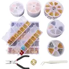 Набор ювелирной фурнитуры открытые соединительное кольцоЛобстерХвостовая цепьскоба для креплениябулавки с глазкомКрючок для сережек расходных материалов для изготовления ювелирных изделий комплект