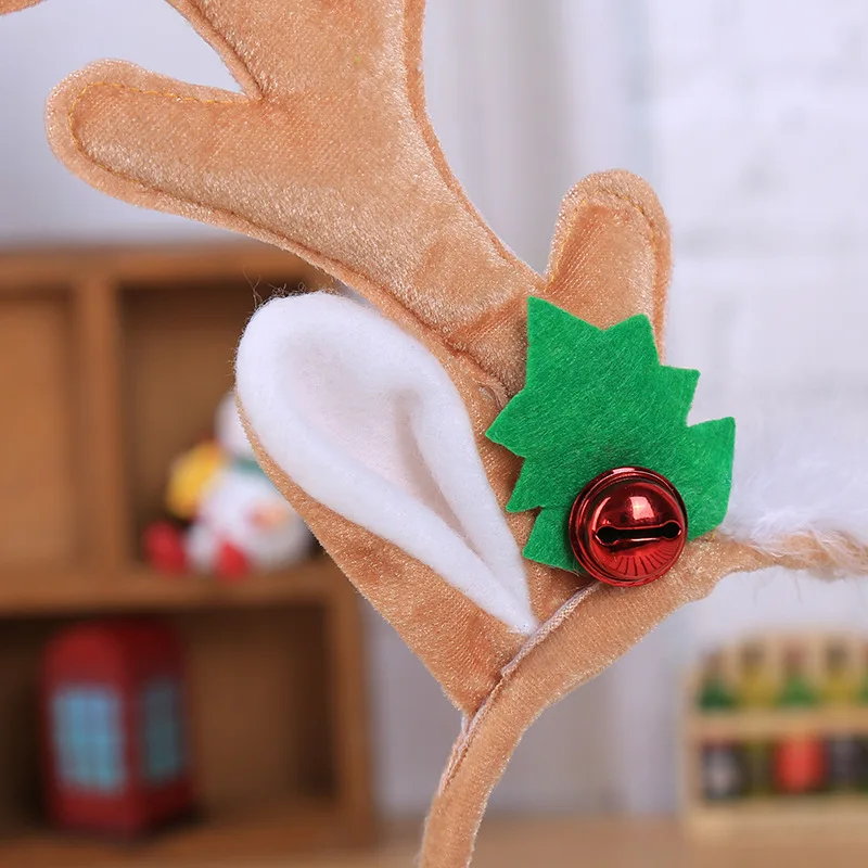 Рождественская повязка на голову с ушками оленей аксессуары для волос взрослых и