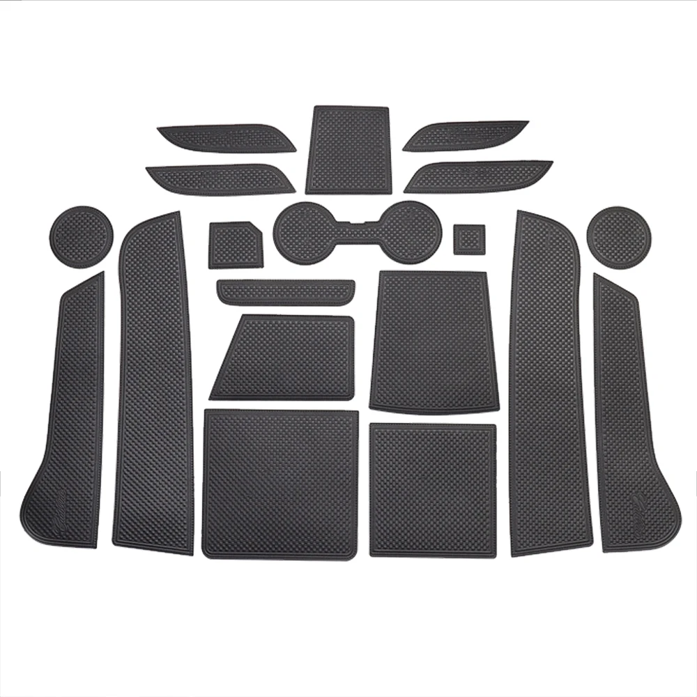 

For Cadillac CT6 2020 Leather Water Coaster Door Groove Mat Non-Slip Car Accessories Stickers