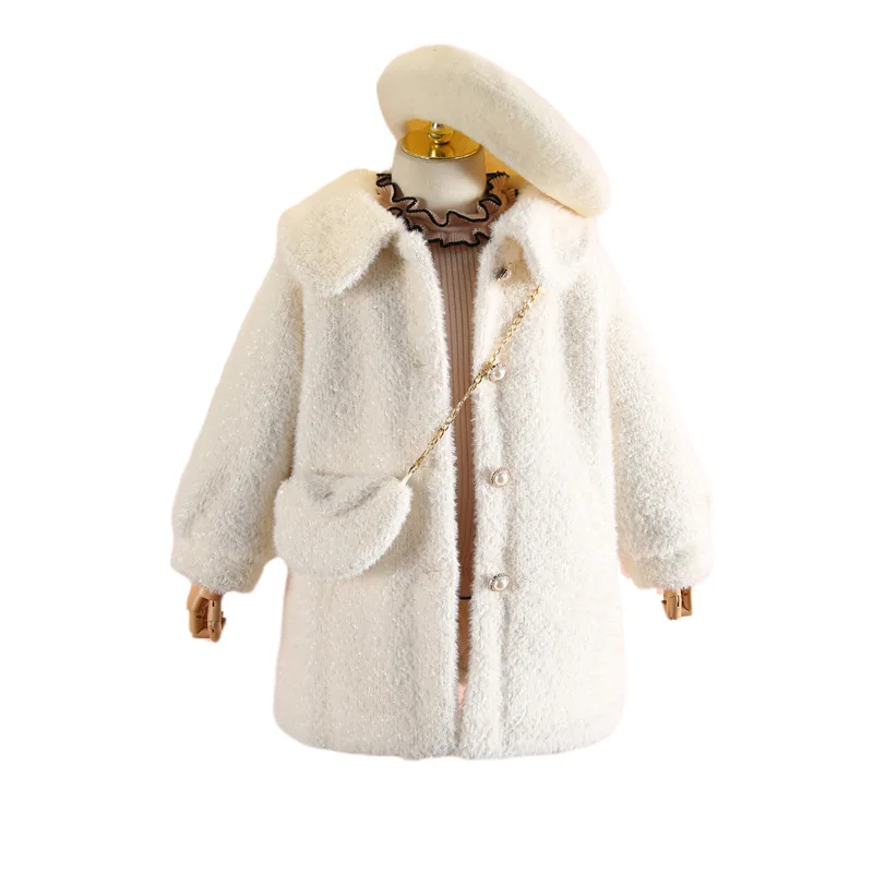 Пальто для девочек Новинка 2019 года осенне-зимнее длинное стеганое пальто из