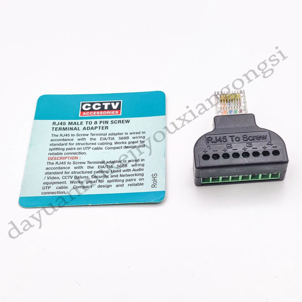 Verkauf 100 Stücke RJ45 Ethernet Stecker AUF 8 Pin AV Terminal Schraube Adapter Stecker New