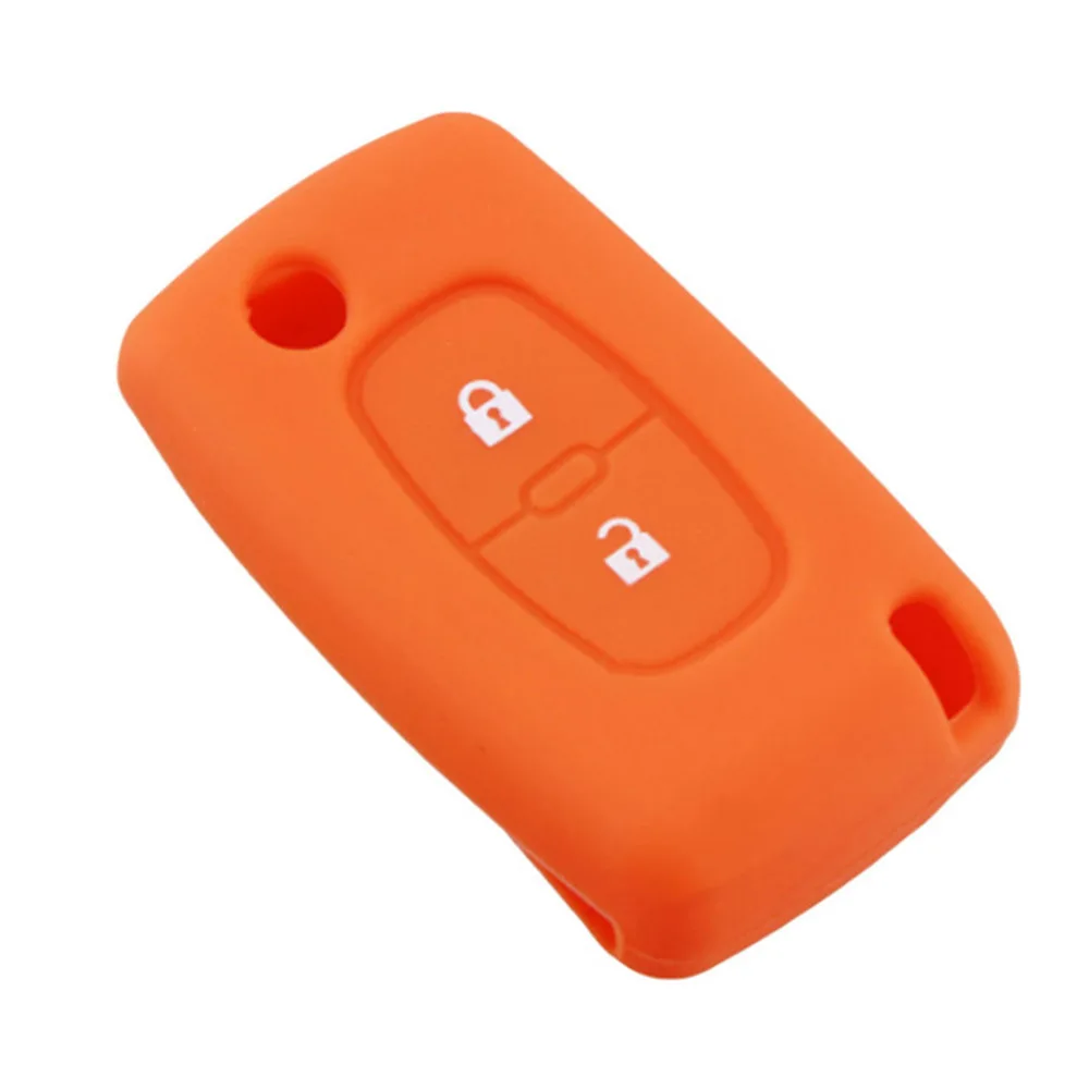 2 кнопки силиконовые чехлы для автомобильных ключей чехол PEUGEOT 207 307 308 407 408 Citroen C3 C4