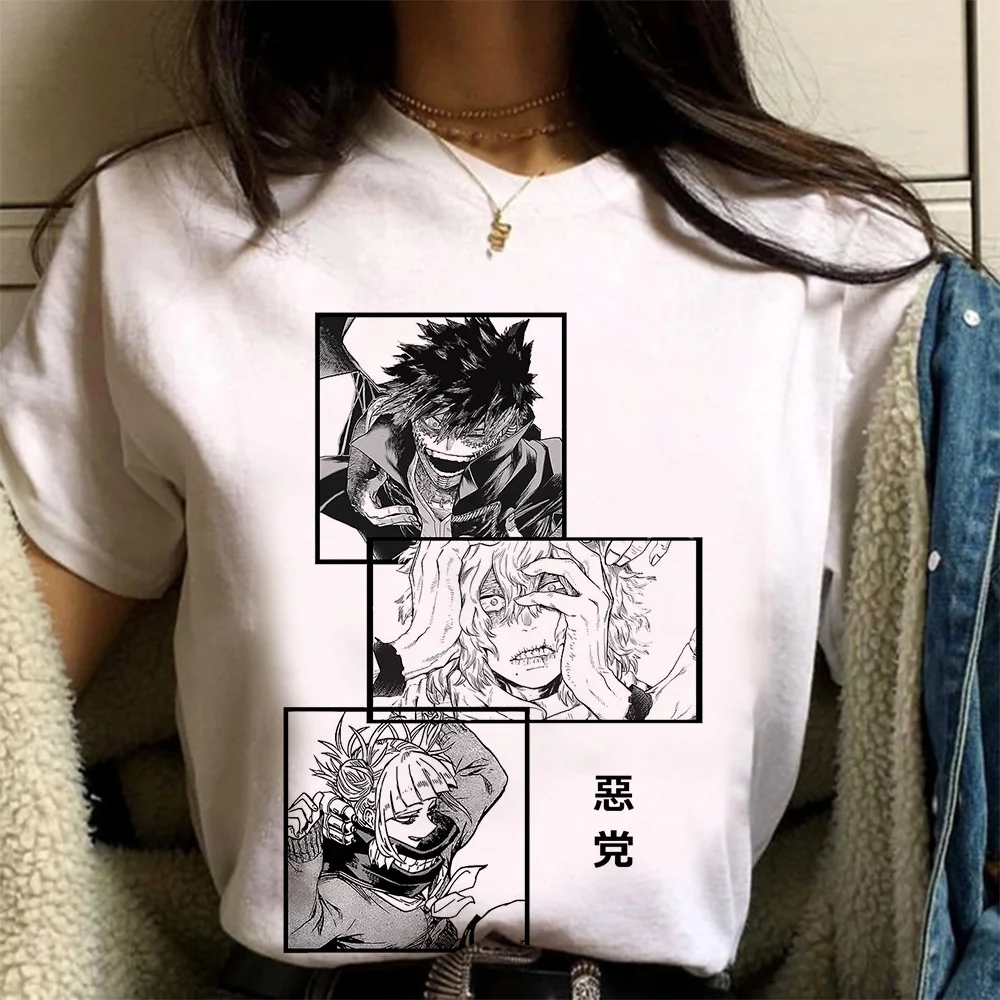 

100% Cotton My Hero Academia MHA Boku No Hero Academia Villain T-Shirt Men Dabi Himiko Toga Clothes Deku Tops Tees Camiseta