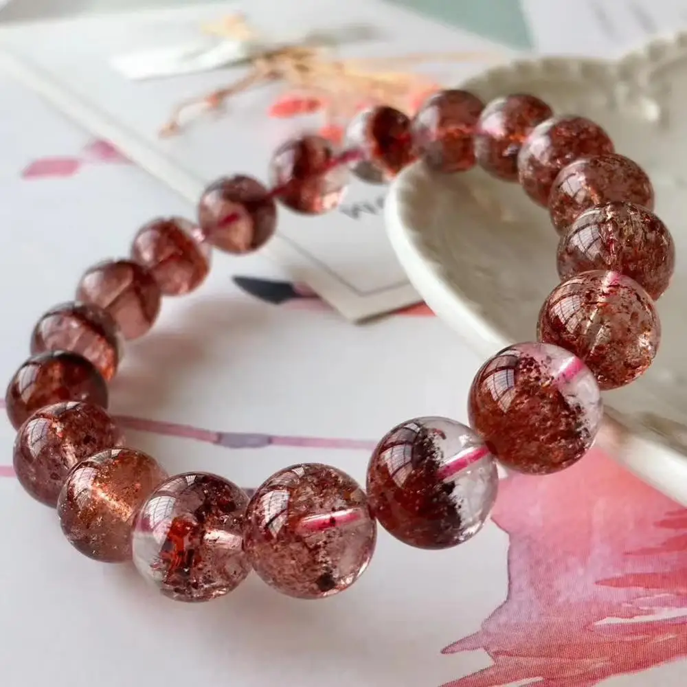 10 мм натуральный красный лепидокрокита кварцевые супер семь 7 Рутиловый которая