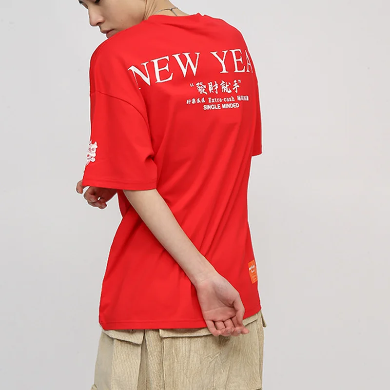 Оригинальная футболка с принтом в стиле хип-хоп коротким рукавом мужская летняя