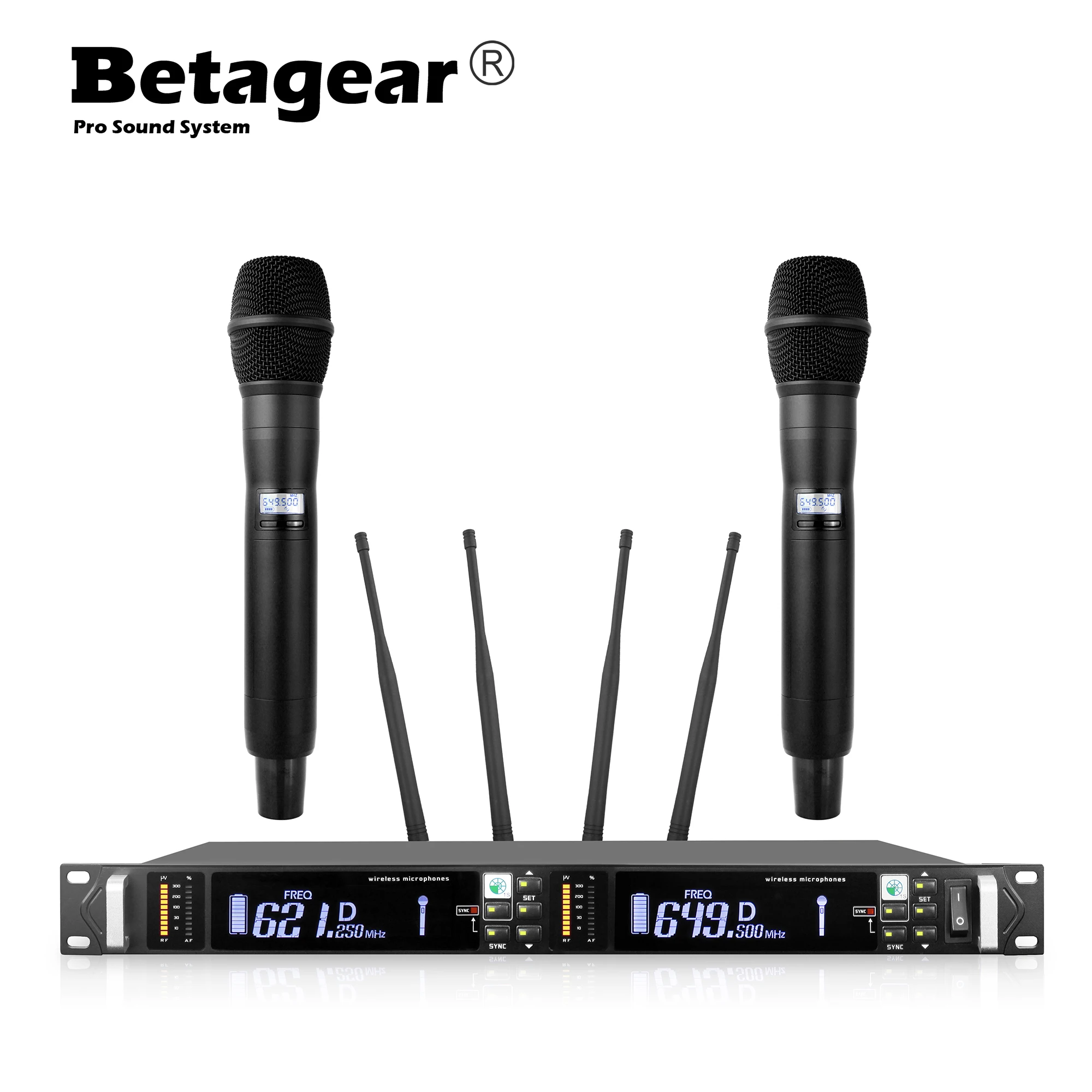 

Betagear Professional Wireless Mic UHF Wireless Microphone System ATX118D Handheld Wireless Microphone For Stage Performance