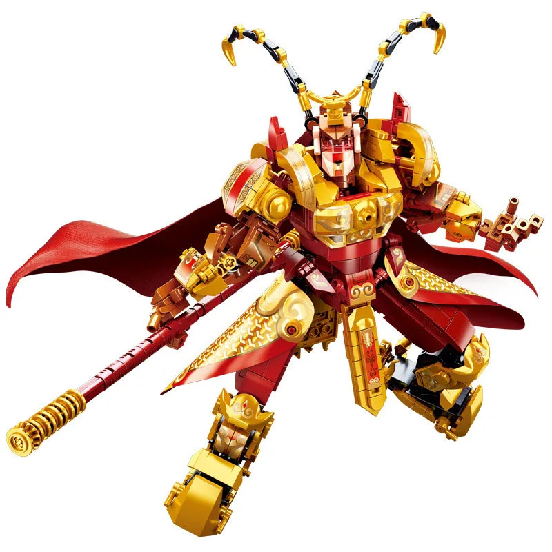 

Boy Children Building Blocks Toys Monkey Mecha Model Block Bricks Set DIY Educational Toy For Kids Christmas Birthday Gifts