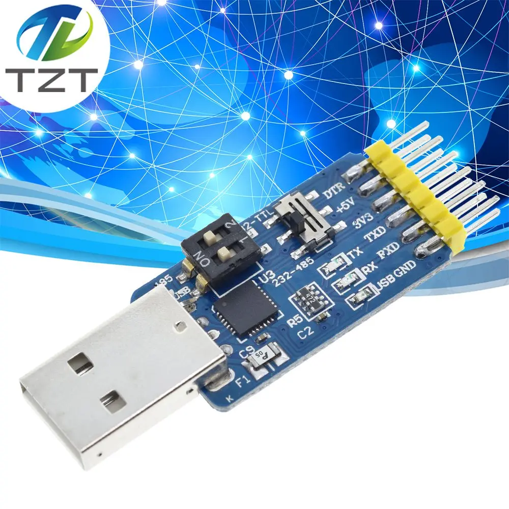 Преобразователь 6 в 1 с USB CP2102 на TTL RS232 RS485|Интегральные схемы| |
