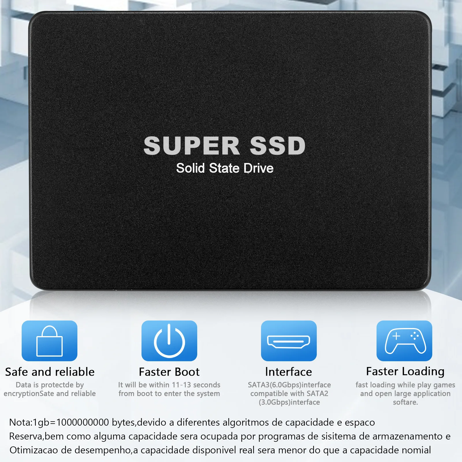 SSD жесткий диск ТБ Внутренний твердотельный накопитель 2 5 дюйма Sata3