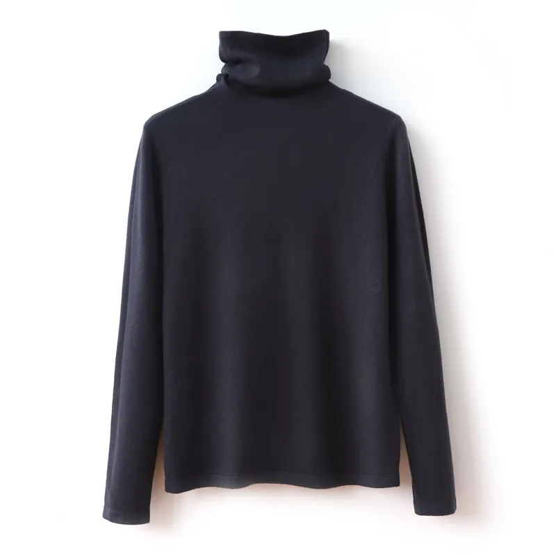 

Женский осенне-зимний свитер с длинными рукавами и высоким воротником