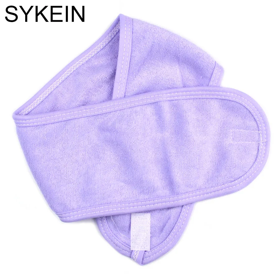 

Eyelashes Extension Spa Facial Headband Make Up Wrap Head Terry Cloth Headband Stretch Towel with Magic Tape Makeup Hairband