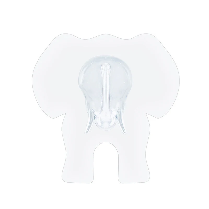 

Cartoon Elephant Shaped Hooks Transparent Self-adhesive Wall Hook Kitchen Bathroom Towel Hanger Racks Tool DFDS889