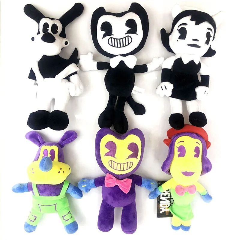 

NEWEST 30cm Bendy Terror Doll And The Plush Ink Machine Toys Stuffed Halloween Thriller Game Plush Toy For Children Gift