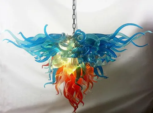 

Modern Rainbow Hand Blown Glass Chandelier with LED Bulbs