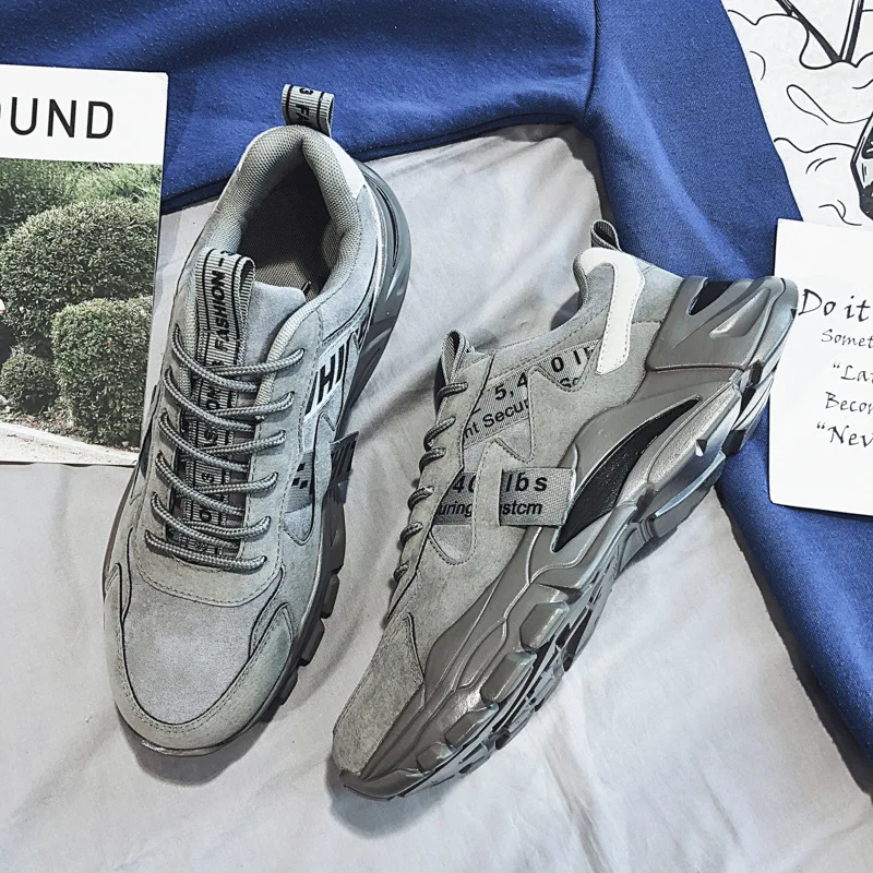 2020 мужские кроссовки 9908 Модные удобные дышащие туфли на плоской платформе с