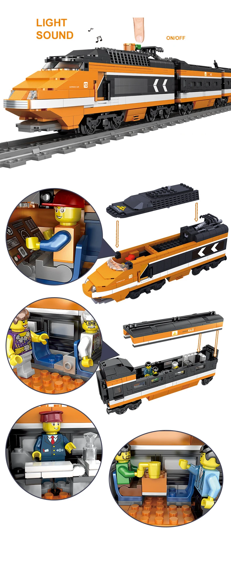

DHL IN Stock Horizon Express Out of Print The Sky Train Model Building Kits Blocks Bricks Compatible 21007